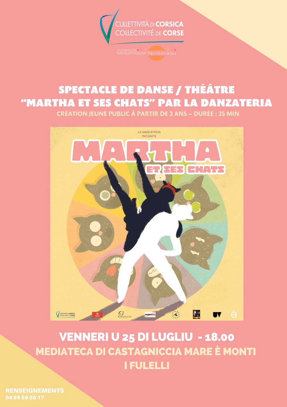 Spectacle de danse/théâtre « Martha et ses chats » par La Danzateria  - Médiathèque de Castagniccia Mare et Monti - I Fulelli 