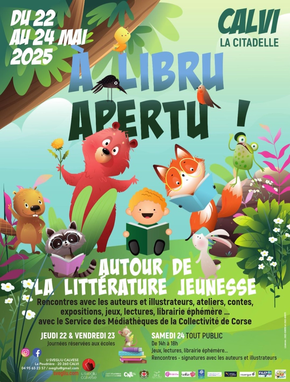Retour en images sur les rencontres autour de la littérature jeunesse "À libru apertu" avec le Service des Médiathèques de la Collectivité de Corse, jeudi 22 et vendredi 23 mai - La Citadelle - Calvi Retour en images sur les rencontres autour de la littérature jeunesse "À libru apertu" avec le Service des Médiathèques de la Collectivité de Corse, jeudi 22 et vendredi 23 mai - La Citadelle - Calvi