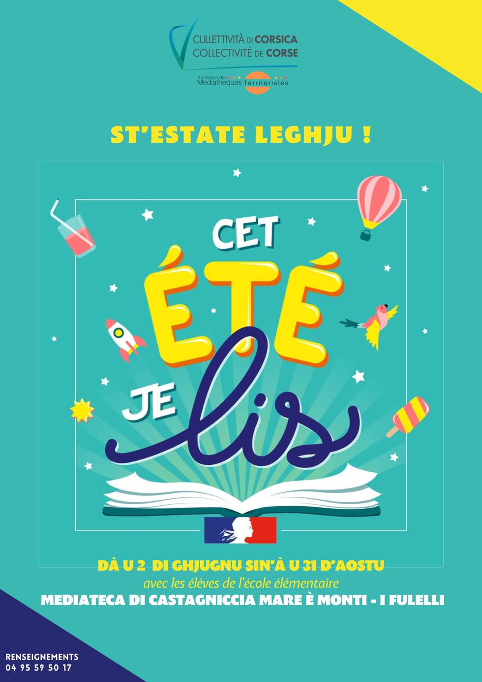 Opération nationale "Cet été je lis" / "St’estate leghju !" - Médiathèque de Castagniccia Mare et Monti - I Fulelli 