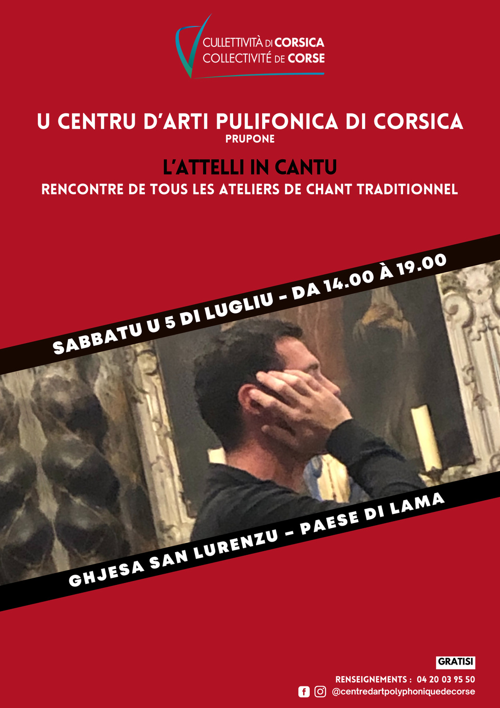 "L’attelli in cantu" : Rencontre de tous les ateliers de chant traditionnel proposée par le Centre d'Art Polyphonique de Corse - L’attelli in cantu : Rencontre de fin d’année (ateliers réguliers) 