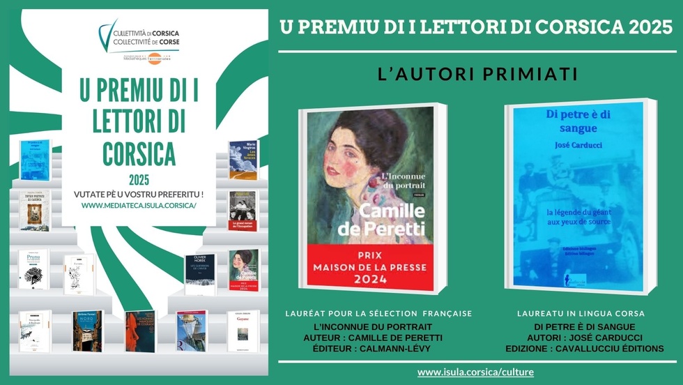 PREMIU DI I LETTORI DI CORSICA 2025 : L'AUTORI PRIMIATI PREMIU DI I LETTORI DI CORSICA 2025 : L'AUTORI PRIMIATI
