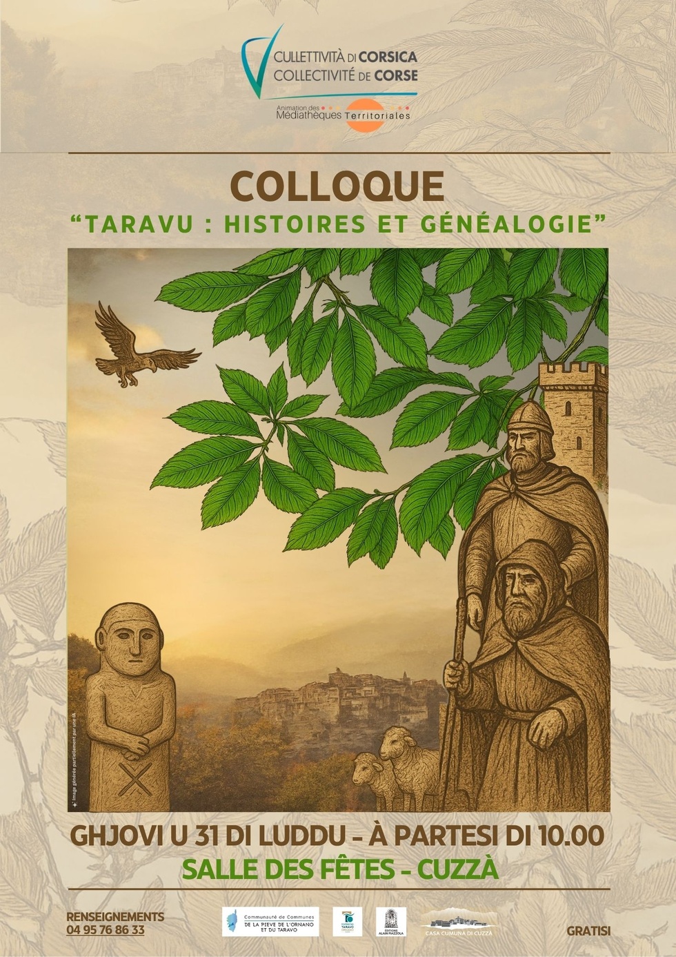 Colloque : "Taravu : histoires et généalogie" - Salle des fêtes - Cuzzà