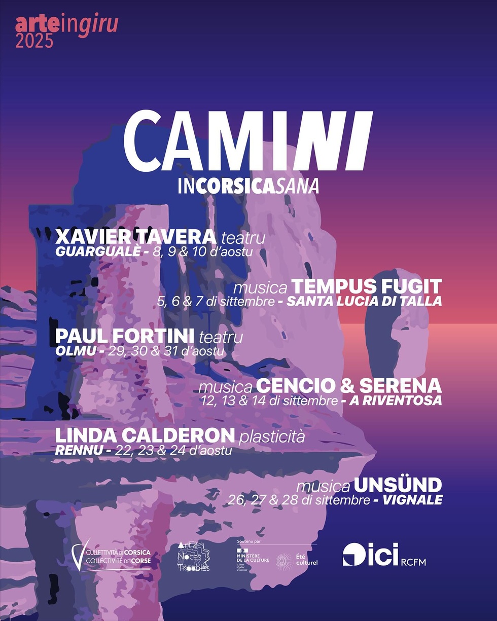 Festival itinérant "Camini" proposé par ANT Art & Noces Troubles - Du 8 Août au 28 septembre