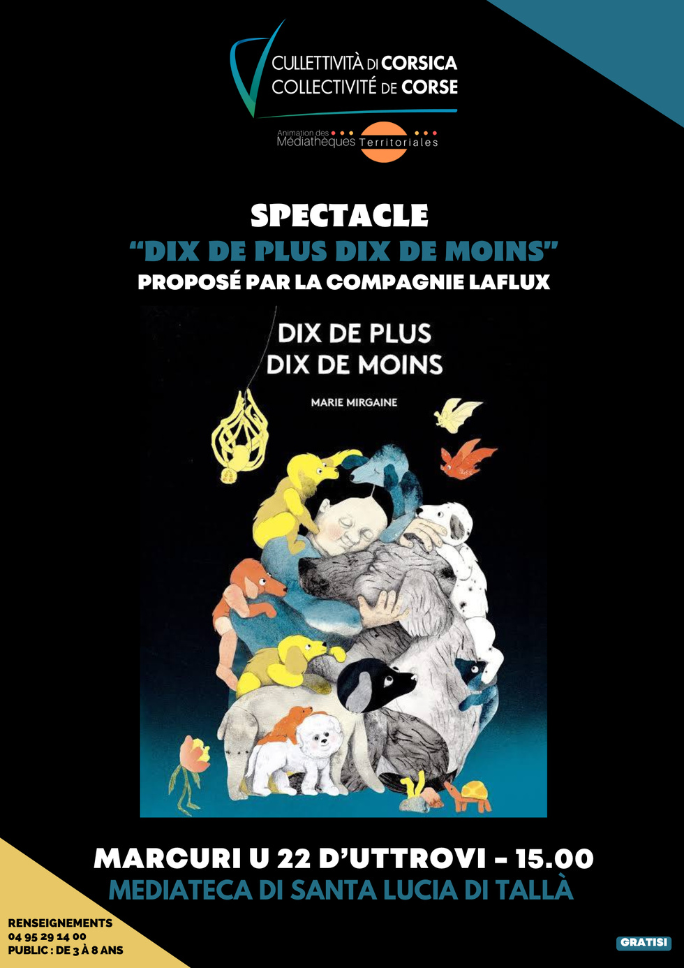 Spectacle : "Dix de plus dix de moins" proposé par la Compagnie LaFlux - Mediateca di Santa Lucia di Tallà