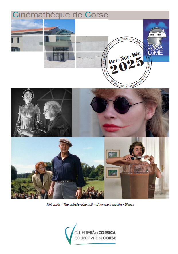 Programmation de la Cinémathèque de Corse - Casa di Lume d'octobre à décembre