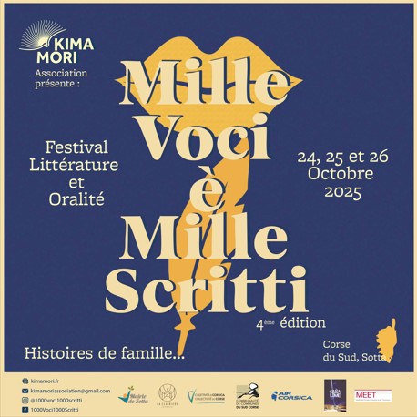 4ème édition du Festival Littérature et Oralité : Mille Voci è Mille Scritti - Salle Polyvalente attenante à l'école primaire - Sotta 