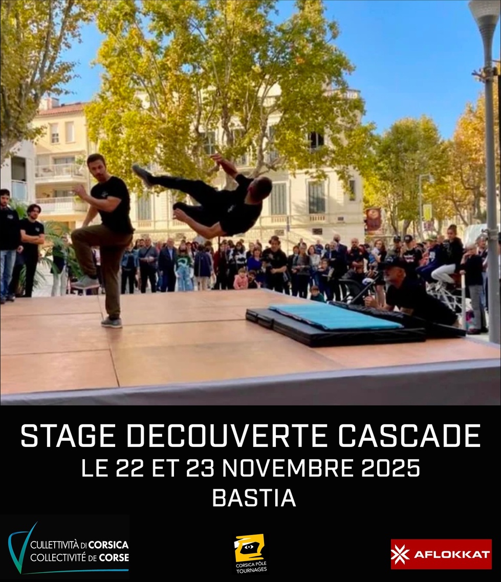 Stage "Découverte cascade" organisé par Aflokkat, en partenariat avec la Collectivité de Corse-Corsica Pôle Tournages - Centre Social François Marchetti - Bastia
