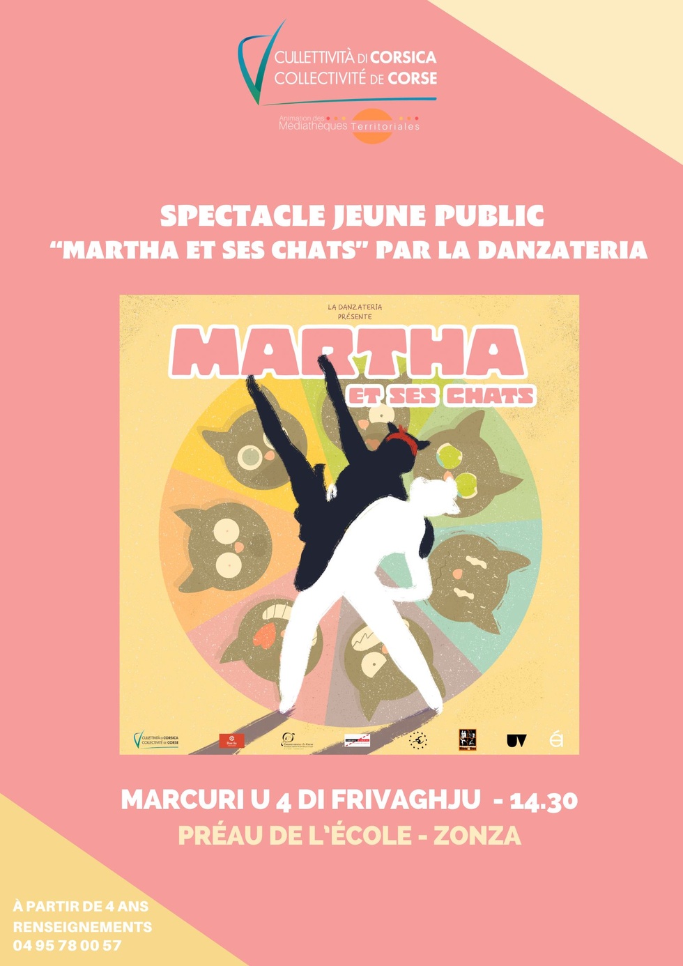 Spectacle jeune public « Martha et ses chats » par La Danzateria - Préau de l’école - Zonza Spectacle jeune public « Martha et ses chats » par La Danzateria - Préau de l’école - Zonza