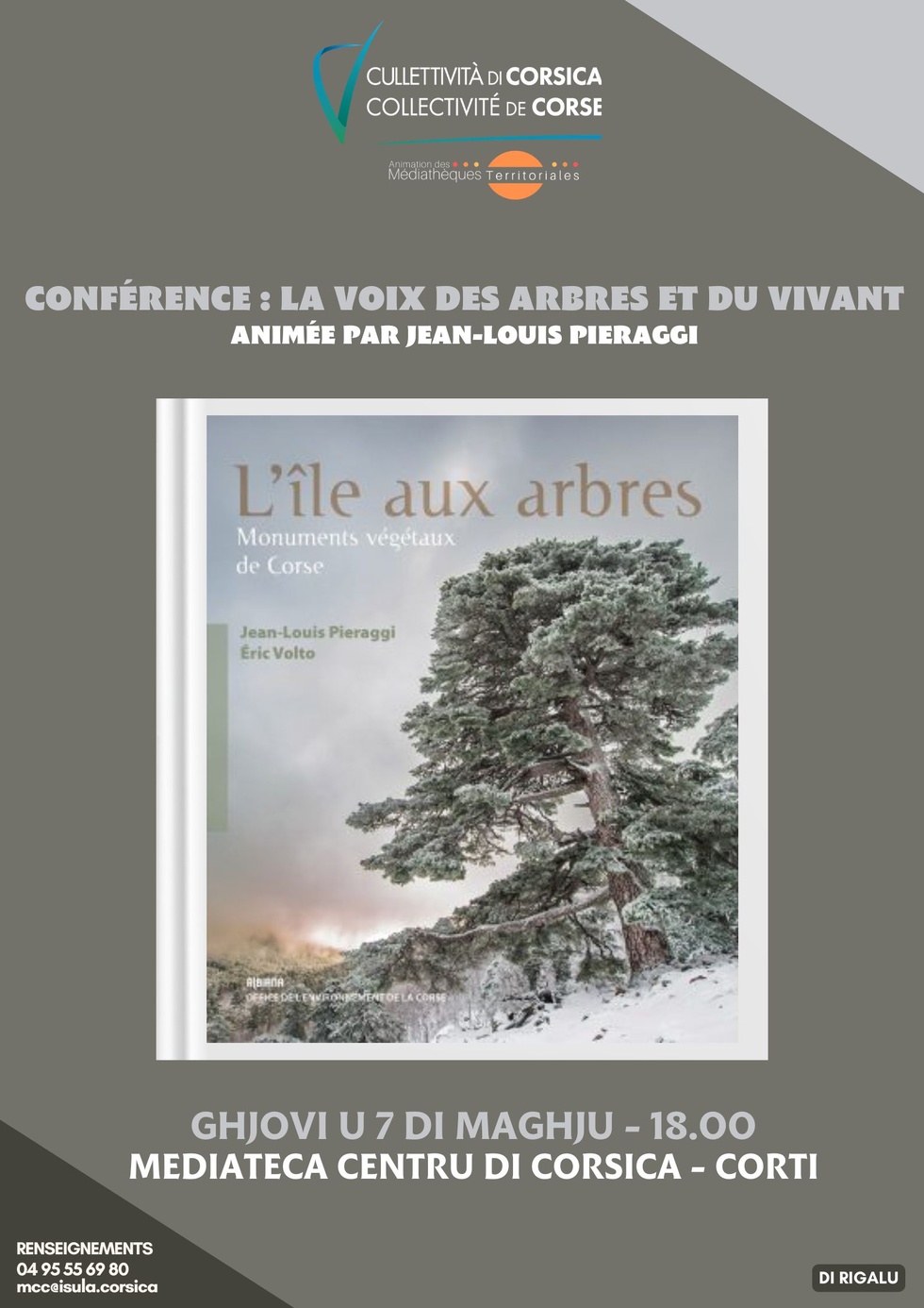 Conférence : "La voix des arbres et du vivant" animée par Jean-Louis Pieraggi - Mediateca Centru di corsica - Corti 