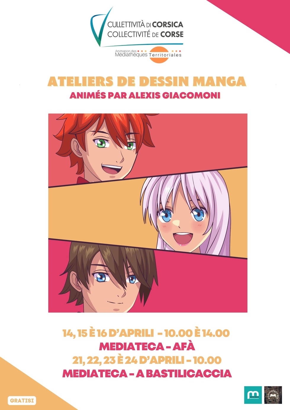 Ateliers de dessin manga animés par Alexis Giacomoni - Mediateca - Afà / Mediateca - A Bastilicaccia