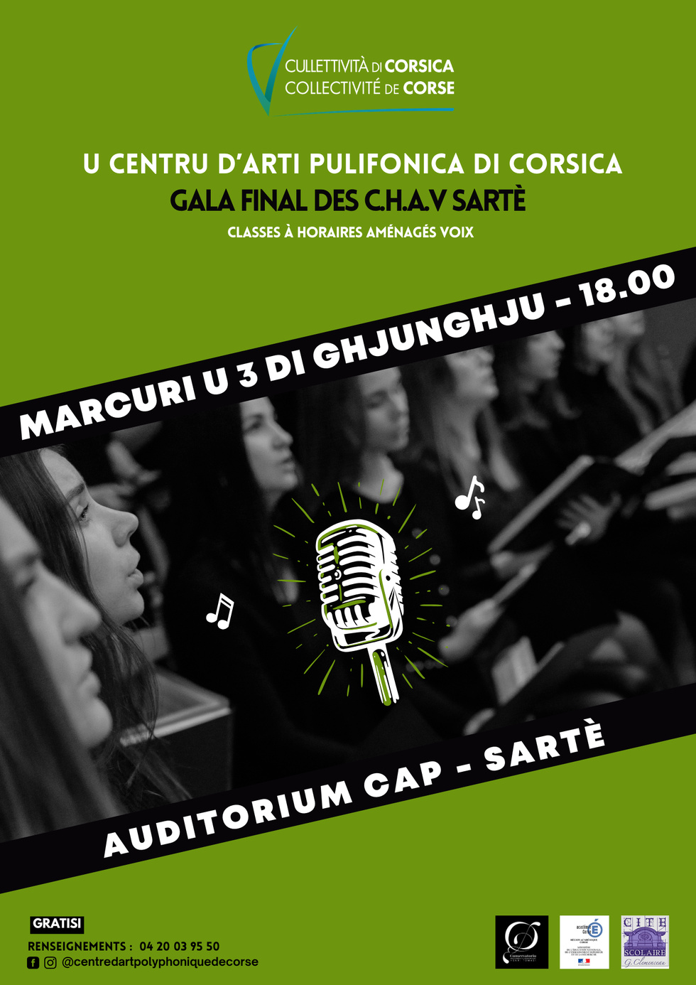 Gala final des C.H.A.V Sartè (Classes à Horaires Aménagés Voix) - Centru d'Arti Pulifonica di Corsica - Sartè