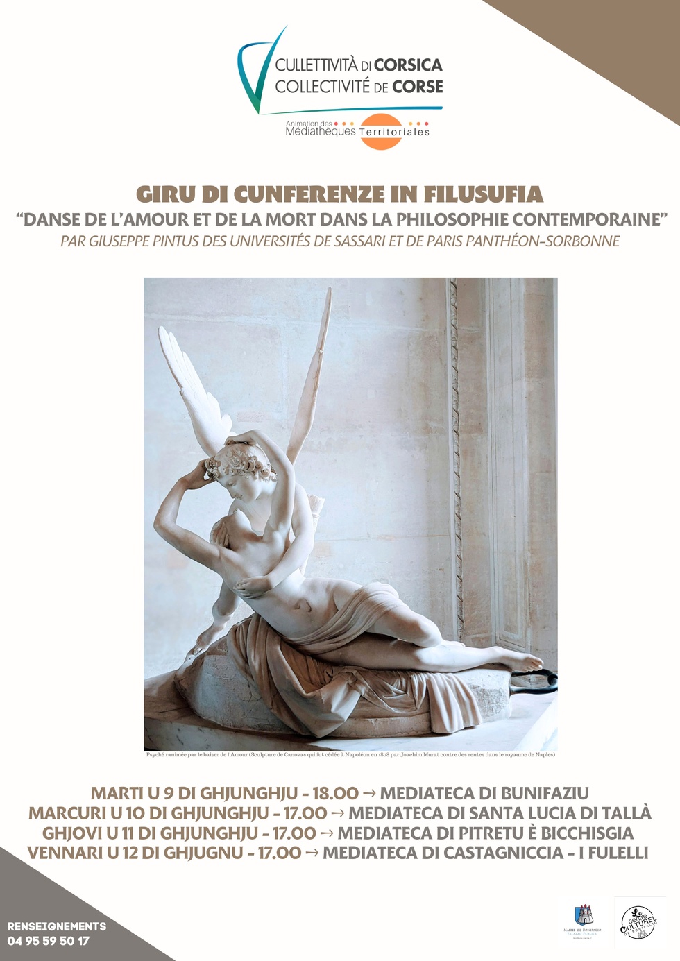 Giru di cunferenze in filusufia : “Danse de l’amour et de la mort dans la philosophie contemporaine” par Giuseppe Pintus des universités de Sassari et de Paris Panthéon-Sorbonne - Bunifaziu / Santa Lucia di Tallà / Pitretu è Bicchisgia / I Fulelli Giru di cunferenze in filusufia : “Danse de l’amour et de la mort dans la philosophie contemporaine” par Giuseppe Pintus des universités de Sassari et de Paris Panthéon-Sorbonne - Bunifaziu / Santa Lucia di Tallà / Pitretu è Bicchisgia / I Fulelli