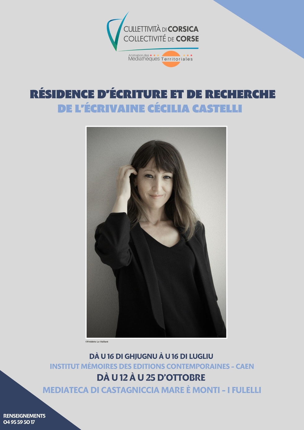 Résidence d’écriture et de recherche de l’écrivaine Cécilia Castelli - Institut Mémoires des Editions Contemporaines - Caen / Médiathèque de Castagniccia Mare et Monti - I Fulelli 