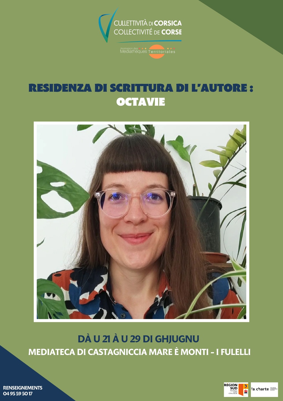Residenza di scrittura di l'autore Octavie - Mediateca di castagniccia Mare è monti - I Fulelli 