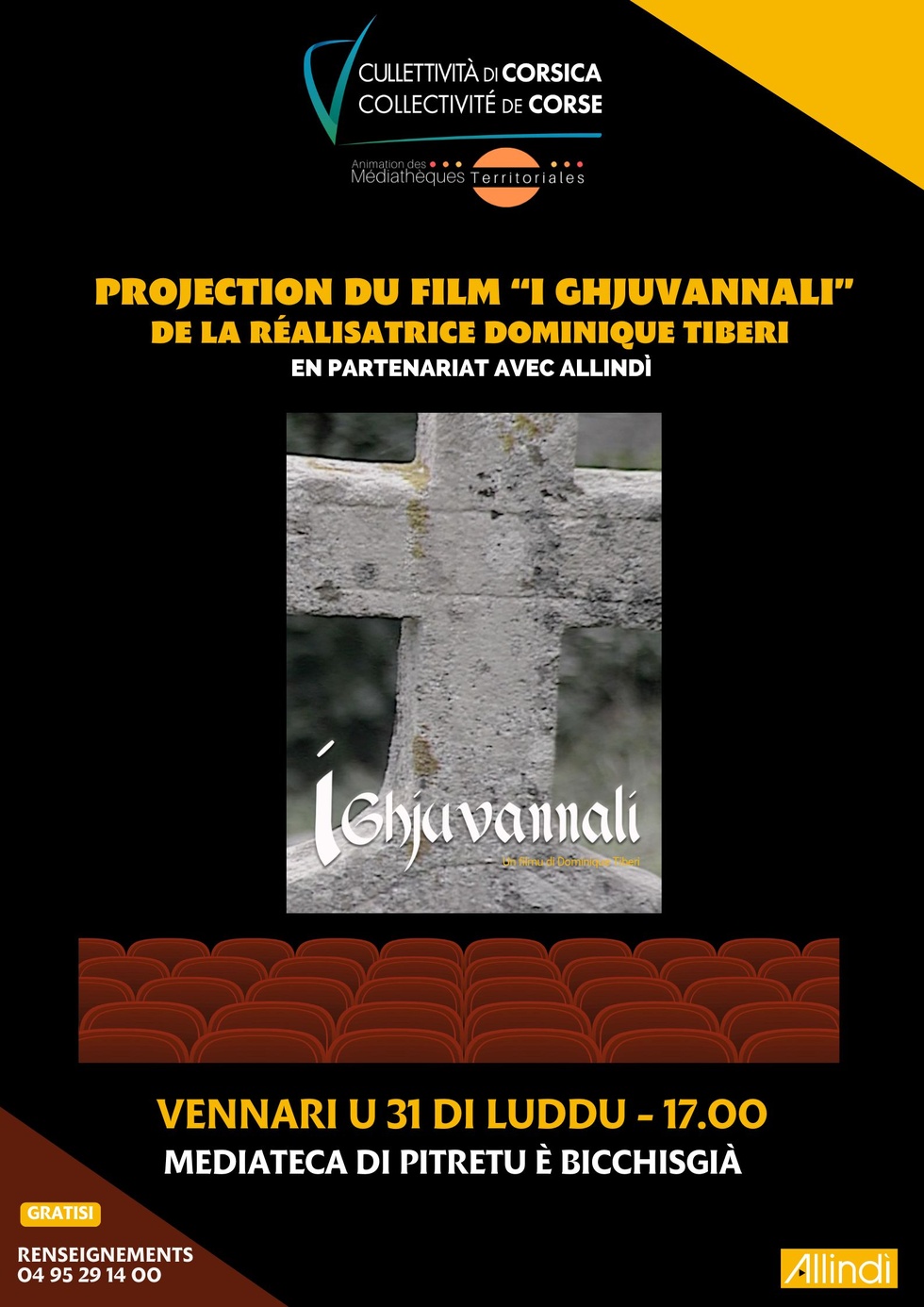 Projection du film “I Ghjuvannali” de la réalisatrice Dominique Tiberi  en partenariat avec Allindì - Mediateca territuriale di Santa Lucia di Tallà