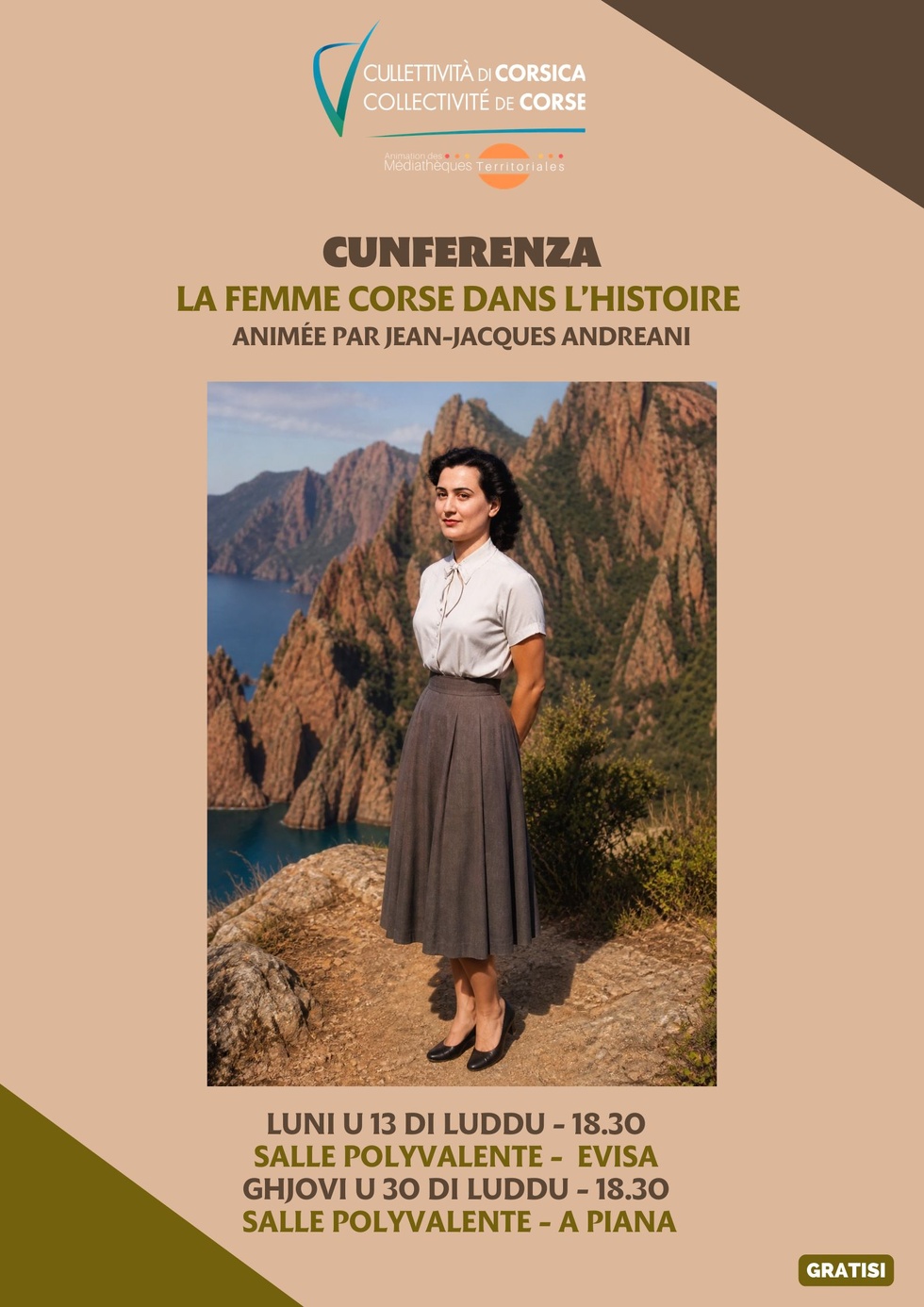 Conférence : "La femme corse dans l’histoire" animée par Jean-Jacques Andreani - Evisa / A Piana