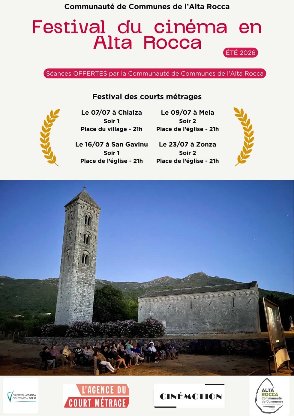 Festival du Cinéma en Alta Rocca - Chialza / Mela / San Gavinu di Carbini / Zonza Festival du Cinéma en Alta Rocca - Chialza / Mela / San Gavinu di Carbini / Zonza