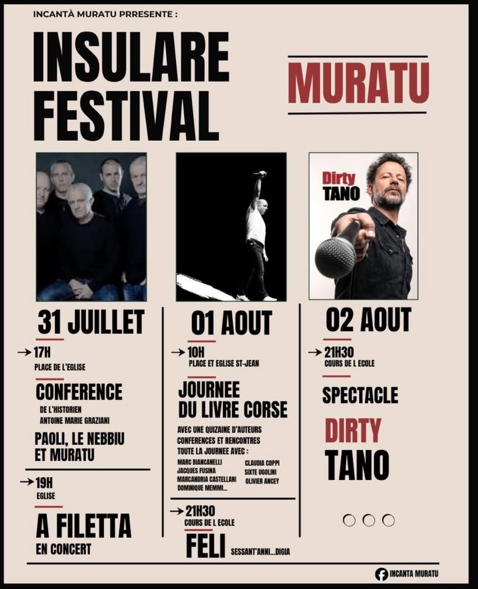 Insulare Festival d'Incantà Muratu / Concerts, spectacle, conférence et rencontres Insulare Festival d'Incantà Muratu / Concerts, spectacle, conférence et rencontres