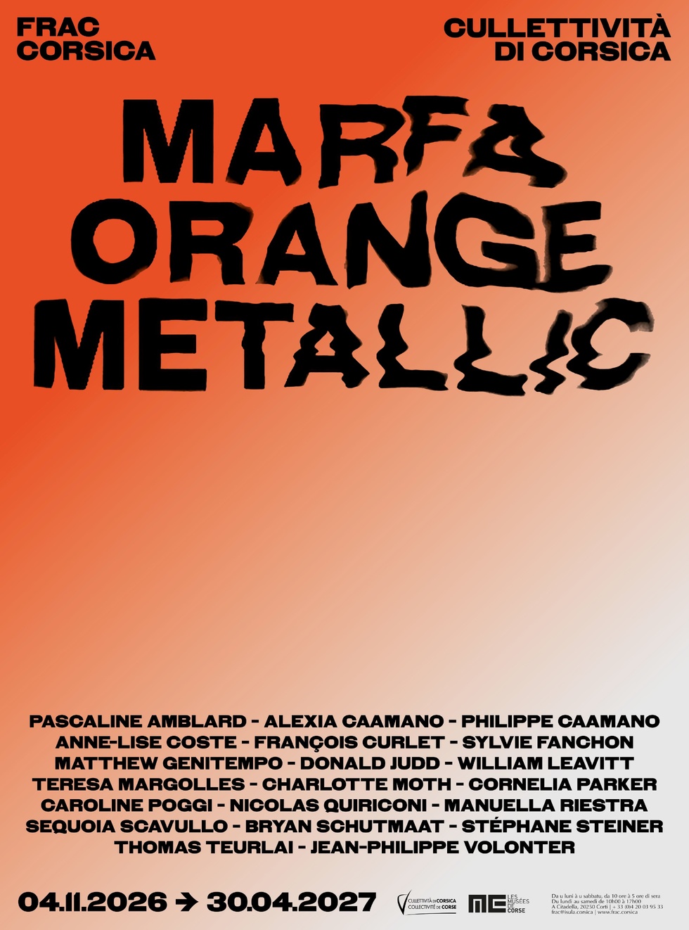 Exposition du FRAC Corsica "Marfa Orange Metallic" - Corti