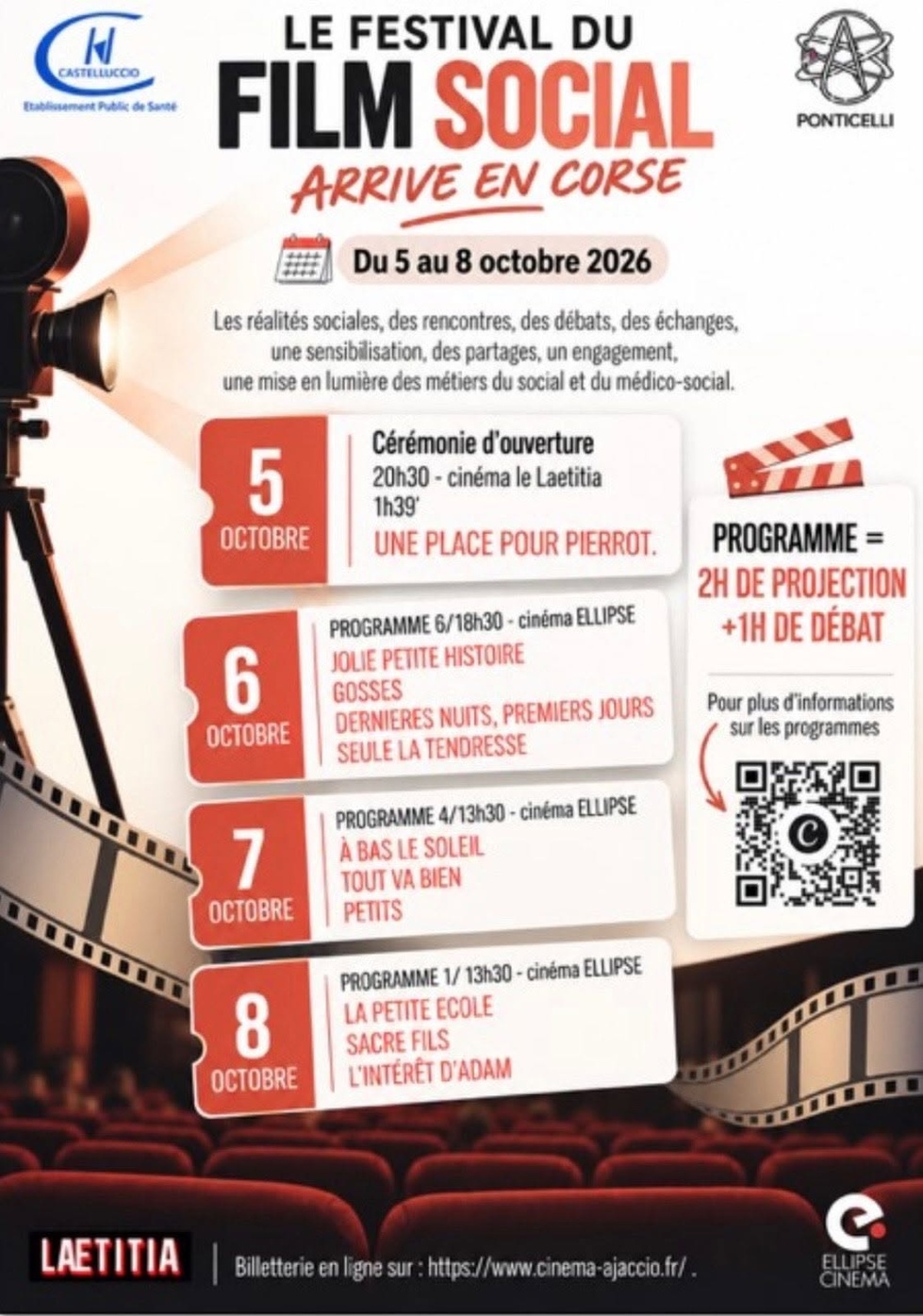 Festival du film social organisé par le Service Educatif Ponticelli CH-Castelluccio