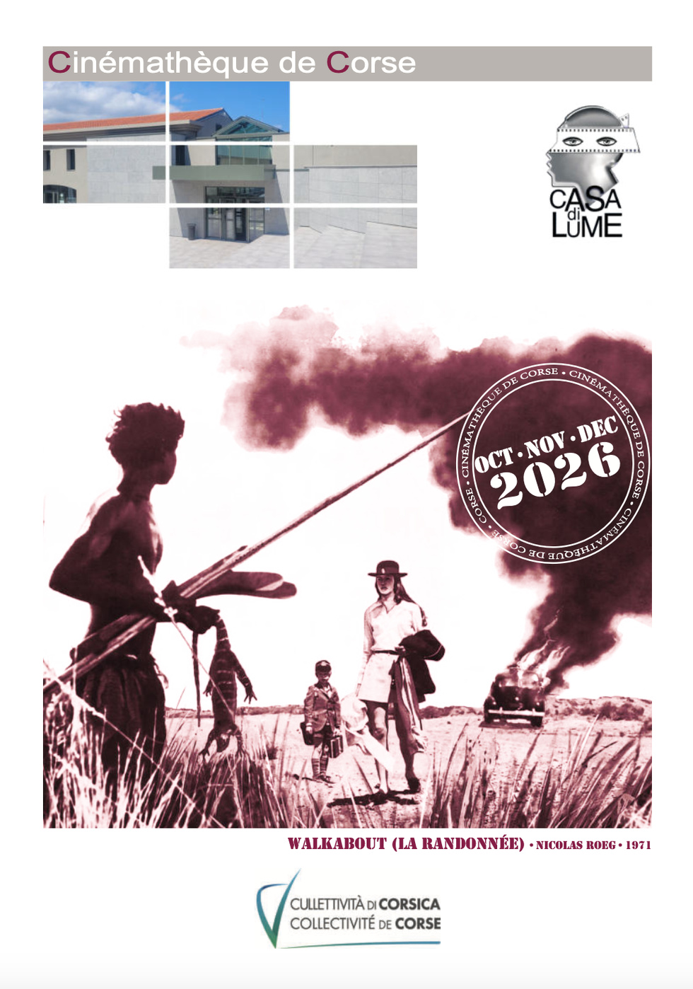 Programmation de la Cinémathèque de Corse - Casa di Lume d'Octobre à décembre Programmation de la Cinémathèque de Corse - Casa di Lume d'Octobre à décembre
