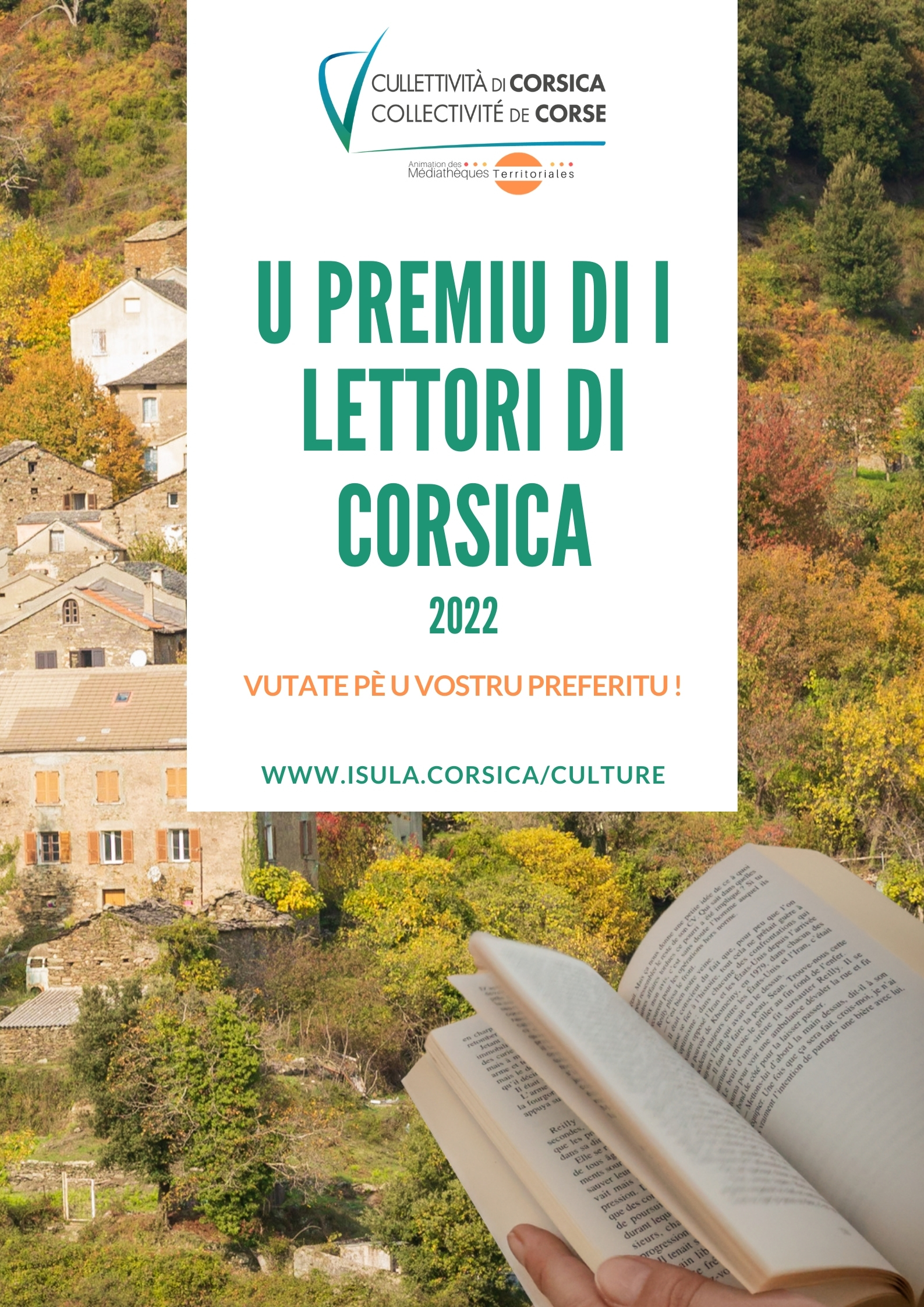 PREMIU DI I LETTORI DI CORSICA 2022 / VOTEZ POUR VOTRE LIVRE PRÉFÉRÉ JUSQU’AU 30 JUIN !
