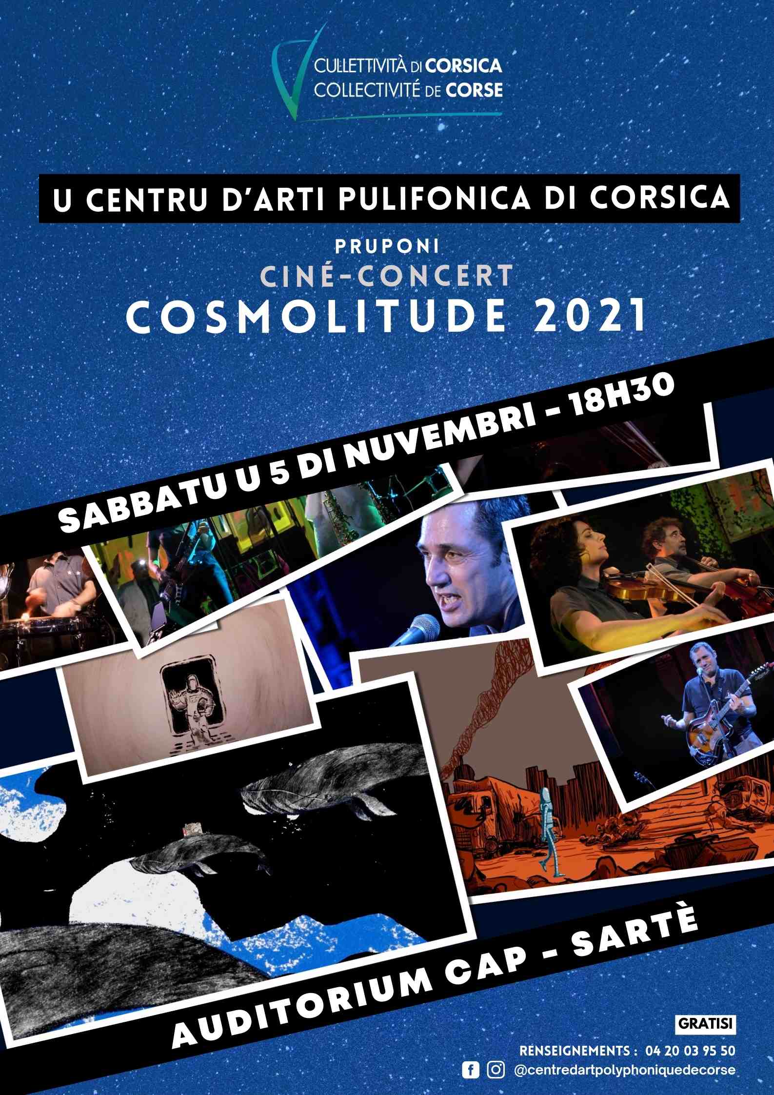 Cosmolitude 2021 : Ciné-concert - Centru d'Art Pulifonica di Corsica - Sartè