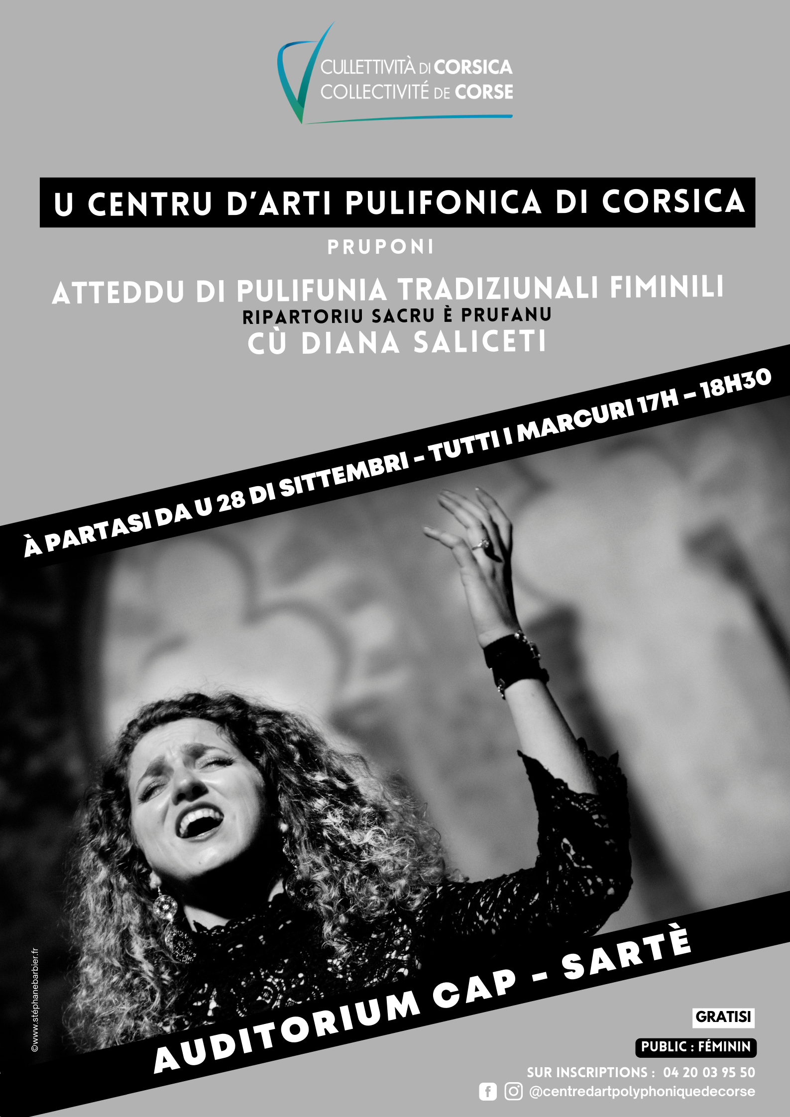 Cantu di donne : Atteddu di pulifunia tradiziunali fiminili cù Diana Saliceti - Centru D’Arti Pulifonica di Corsica - Sartè