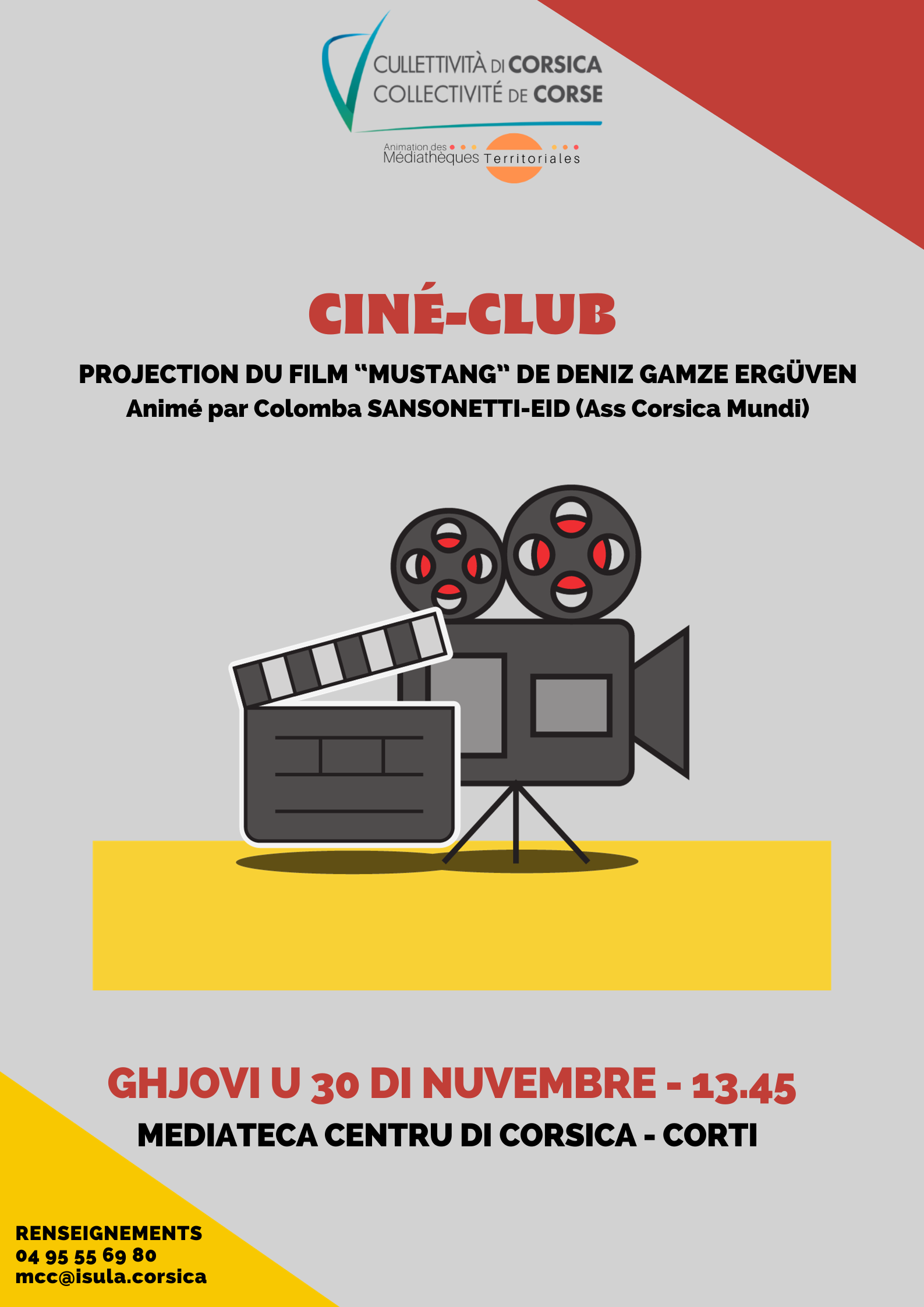 Ciné-club : Projection du film "La Pivellina" de Tizza Covi et Rainer Frimmel- Médiathèque Centre Corse - Corti