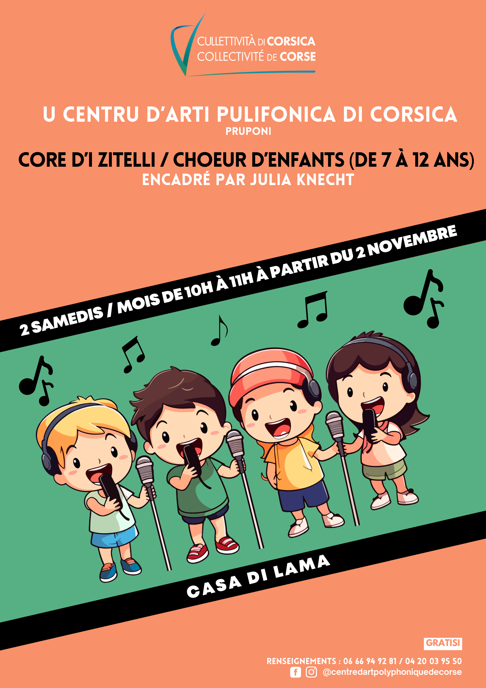 Retour en images sur l'atelier de chant "Core d’i zitelli" proposé par le Centre d'Art Polyphonique de Corse et encadré par Julia Knecht qui s'est déroulé le samedi 23 novembre à Lama Retour en images sur l'atelier de chant "Core d’i zitelli" proposé par le Centre d'Art Polyphonique de Corse et encadré par Julia Knecht qui s'est déroulé le samedi 23 novembre à Lama