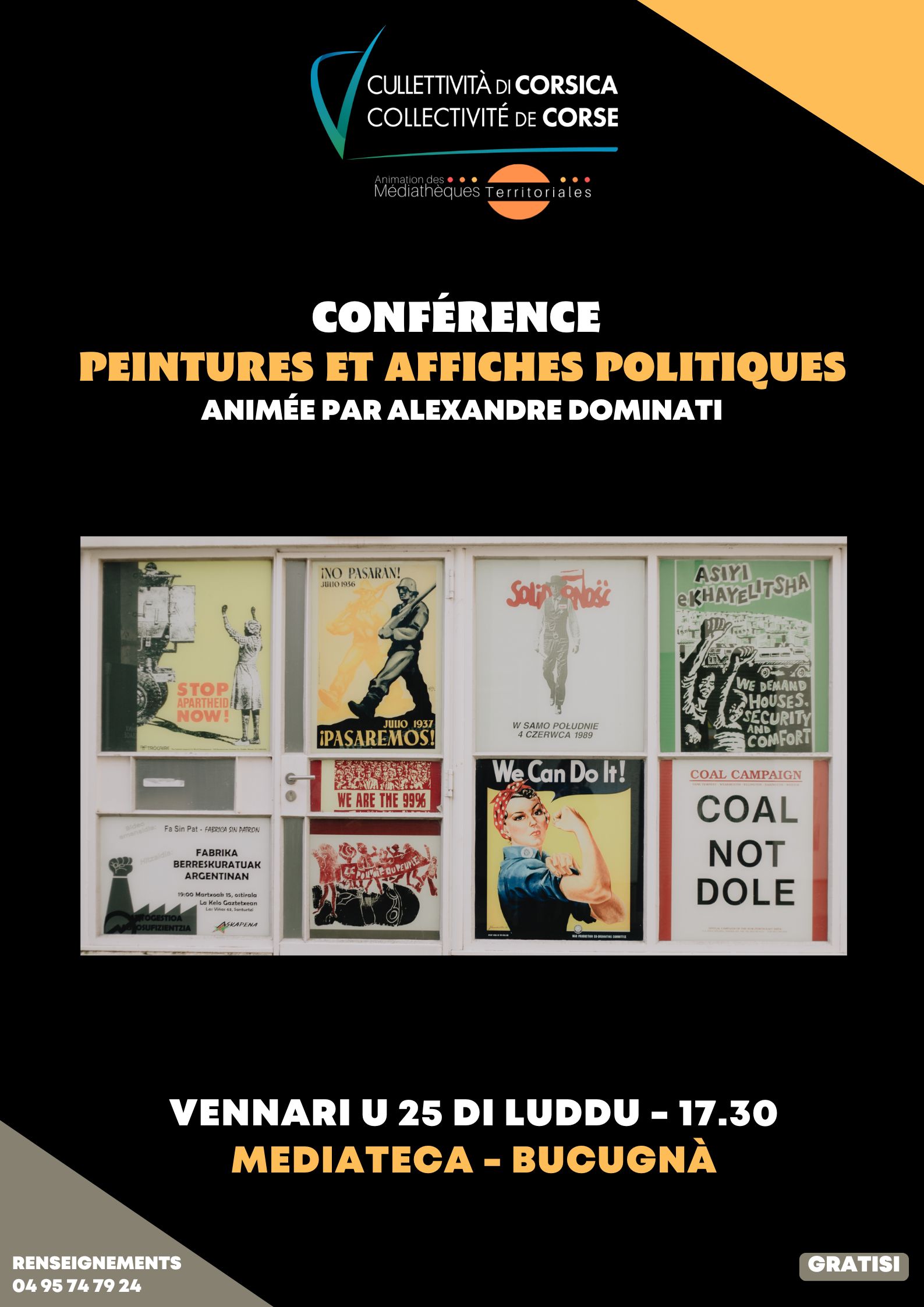 Conférence « Peintures et affiches politiques » présentée par Alexandre Dominati - Médiathèque - Bucugnà