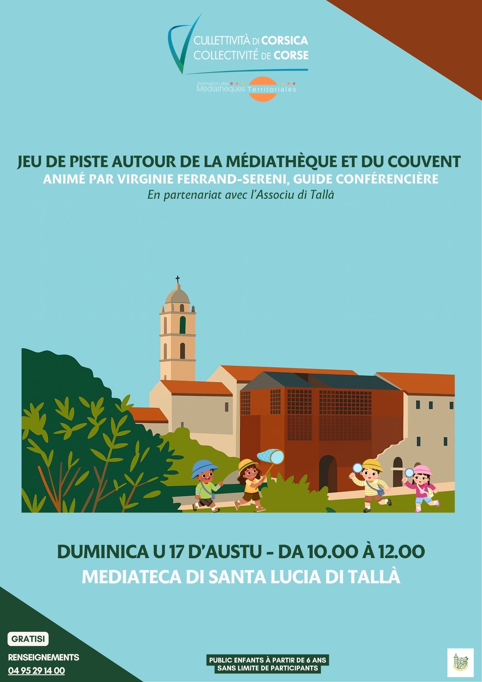 Jeu de piste autour de la médiathèque et du couvent animé par Virginie Ferrand-Sereni, guide conférencière - Mediateca di Santa Lucia di Tallà