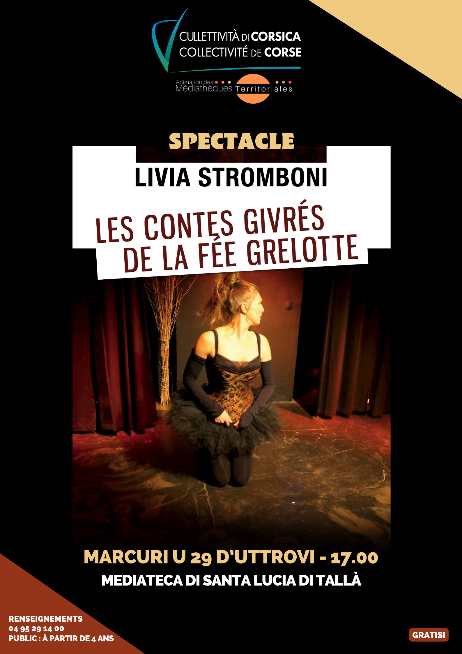 Spectacle : "Les contes givrés de la fée Grelotte" mis en scène et interprétés par Livia Stromboni - Mediateca di Santa Lucia di Tallà