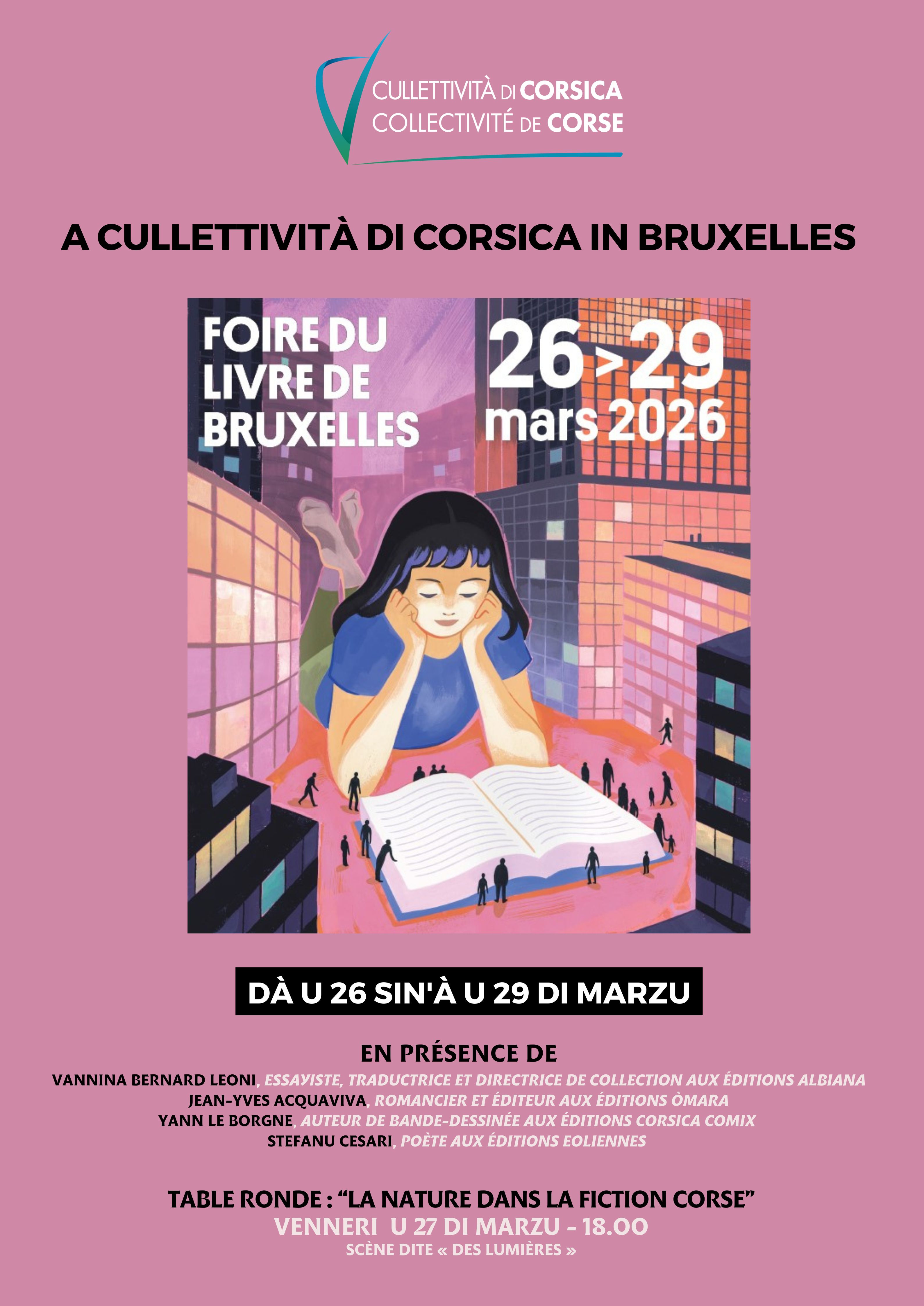Retour en images sur la participation de la Collectivité de Corse à la Foire du livre de Bruxelles du 26 au 29 mars 