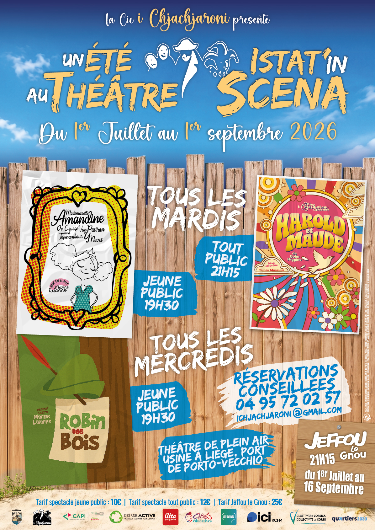 "Un été au théâtre" proposé par la Cie I Chjachjaroni - Théâtre de plein air / Usine à liège - Portivechju