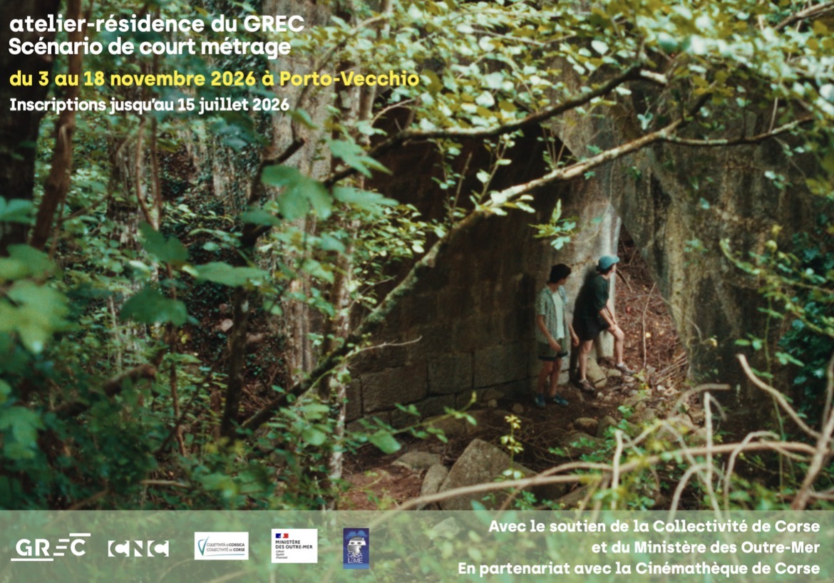Atelier-Résidence du GREC à Portivechju en partenariat avec la Cinémathèque de Corse : Scénario de court métrage, du 3 au 18 novembre 2026