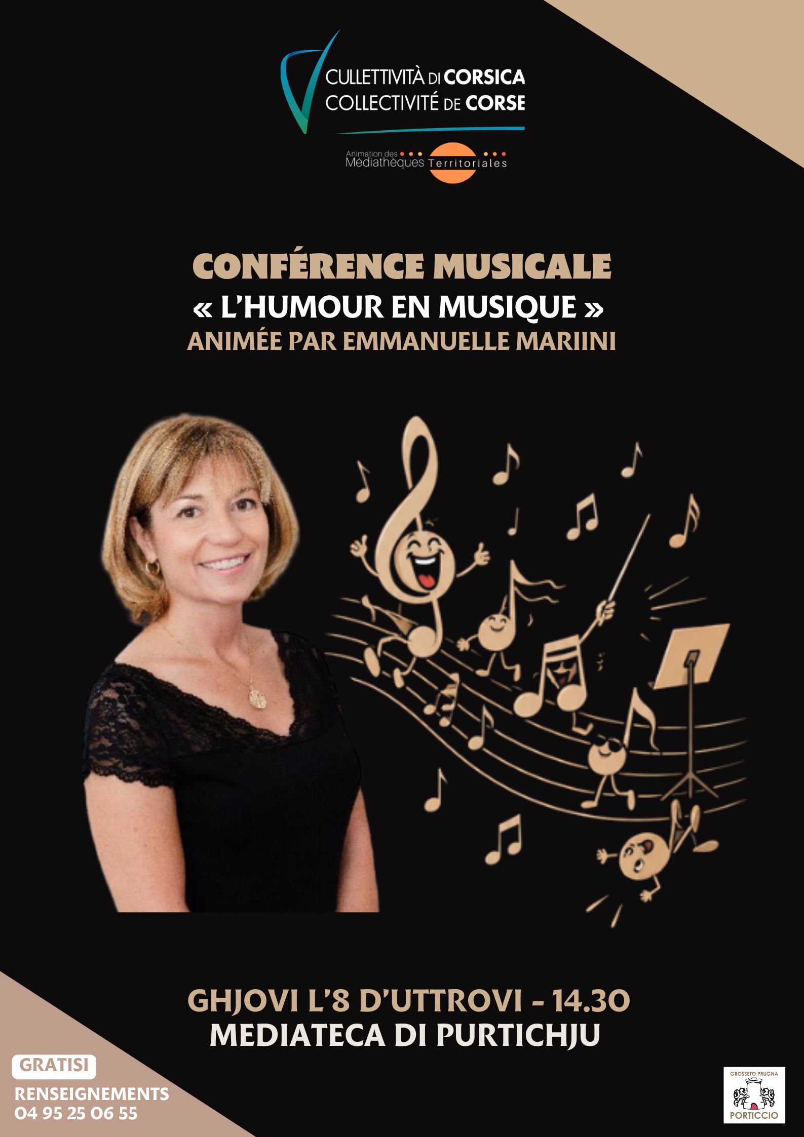 Conférence musicale « L’humour en musique » animée par Emmanuelle Mariini - Mediateca di Purtichju 
