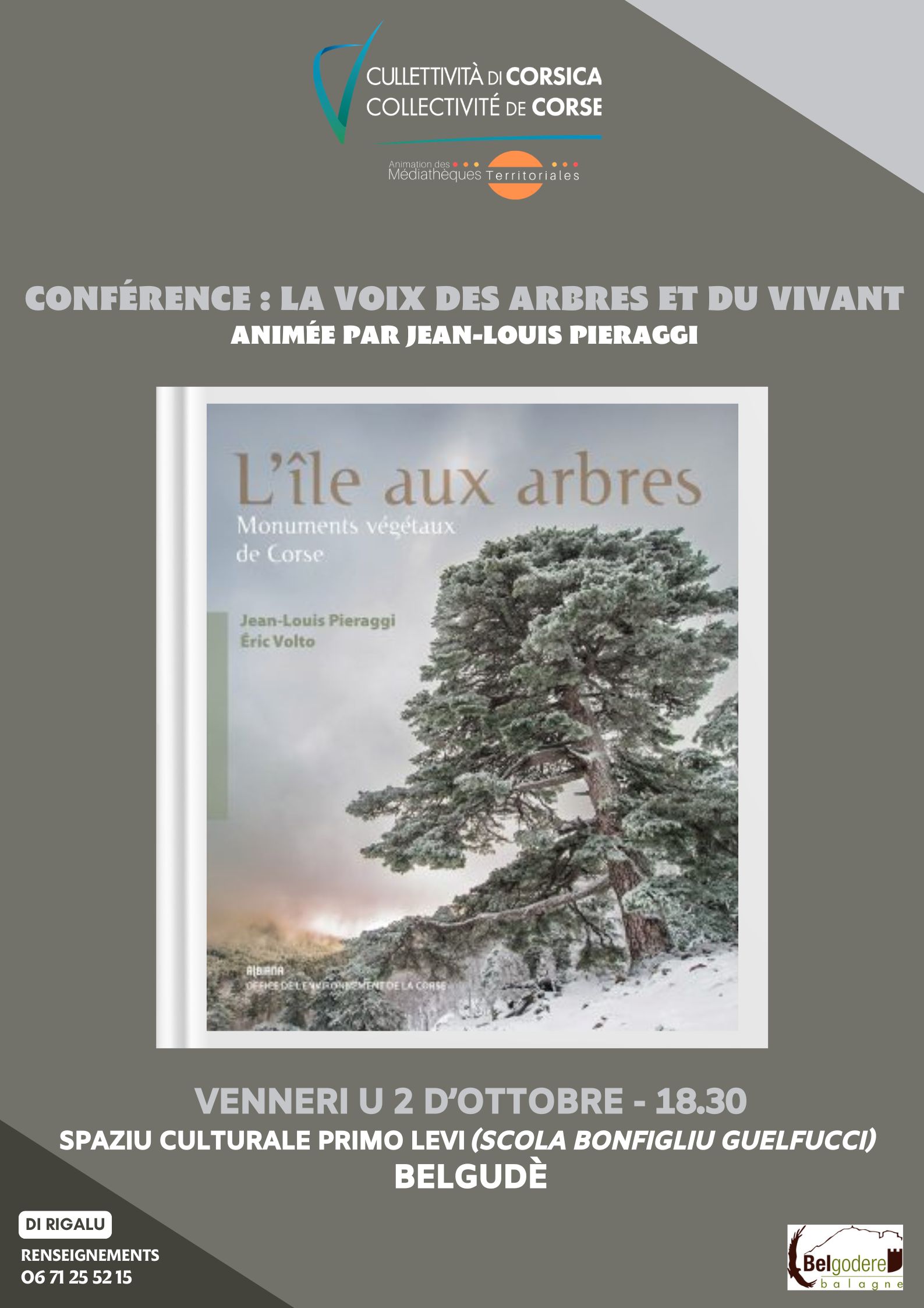 Conférence : "La voix des arbres et du vivant" animée par Jean-Louis Pieraggi - Spaziu culturale Primo Levi - Belgudè