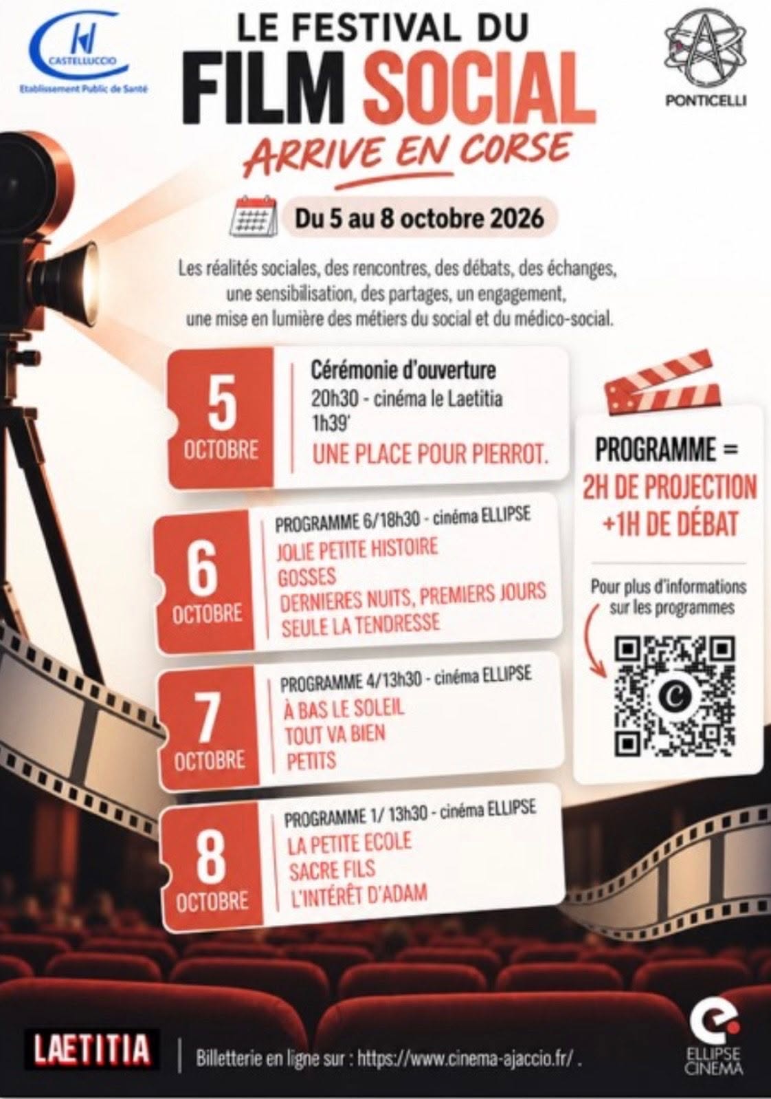 Festival du film social organisé par le Service Educatif Ponticelli CH-Castelluccio