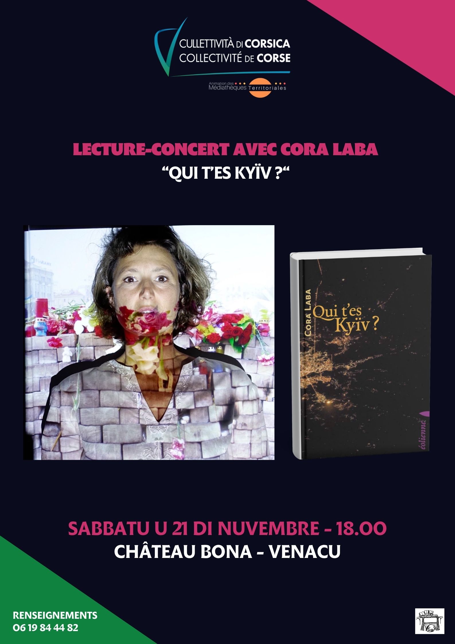 Lecture-concert avec Cora Laba : Qui t’es Kyïv ? - Château Bona - Venacu