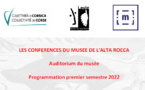 Les conférences du Musée de l'Alta Rocca : Programmation premier semestre 2022 