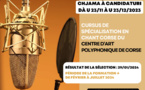 Appel à candidatures : Cursus de spécialisation en chant corse du Centre d’Art Polyphonique de Corse
