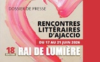 18e édition du festival de Racines de ciel : "Les Rencontres littéraires d'Ajaccio" autour du thème "Rai de lumière" - Palais Fesch - Aiacciu