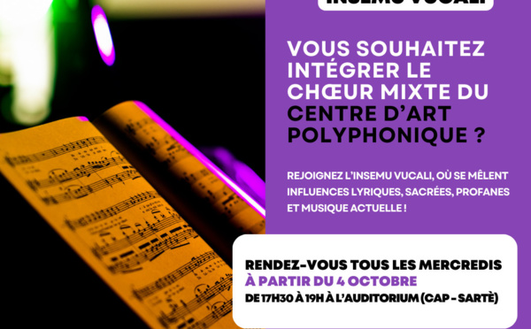 Inscrivez-vous pour intégrer le chœur mixte du Centre d’Art Polyphonique de Corse à Sartè !