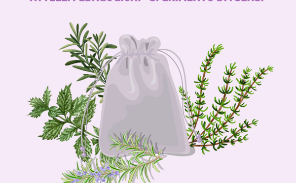 La mission communication culture de la Collectivité de Corse en reportage photographique avec les pensionnaires de l'EHPAD à Tattò - Atelier sensoriel, découverte des herbes et plantes avec l'intervenant Cencio