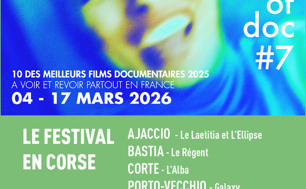 Best of Doc in Corsica #7 - Aiacciu : Cinémas Laetitia et Ellipse / Bastia : Cinéma le Régent / Corti : Cinéma l'Alba / Lecci : complexe Galaxy / Marignana : Salle Maistrale / Bilia : Bibliiothèque / Suddacarò : Salle des fêtes