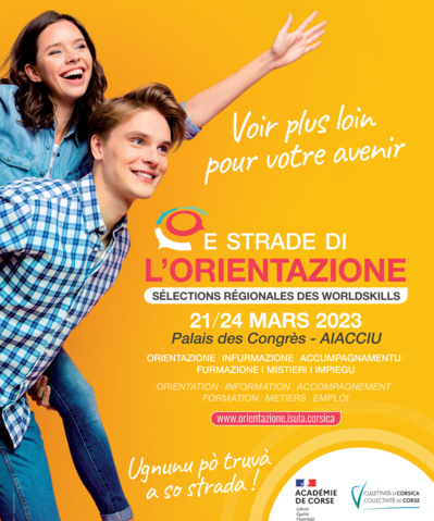 Salon des formations et des métiers au Palais des Congrès à Aiacciu du 21 au 24 mars 2023