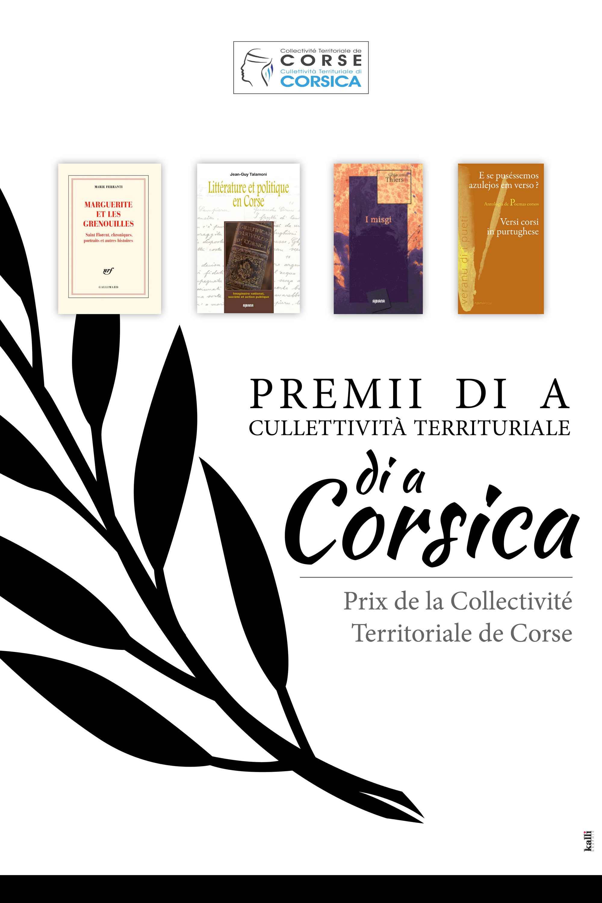 Deliberazione di a ghjuria per i premii di u libru di a Cullettività territuriale di Corsica, edizione 2013