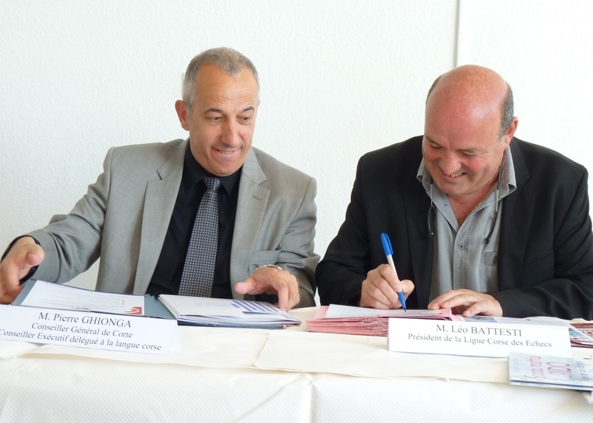  Adhésion de la Ligue Corse des Echecs  à la Charte de la langue corse le 10 mai 2011 à Bastia - Villa Ker Maria 