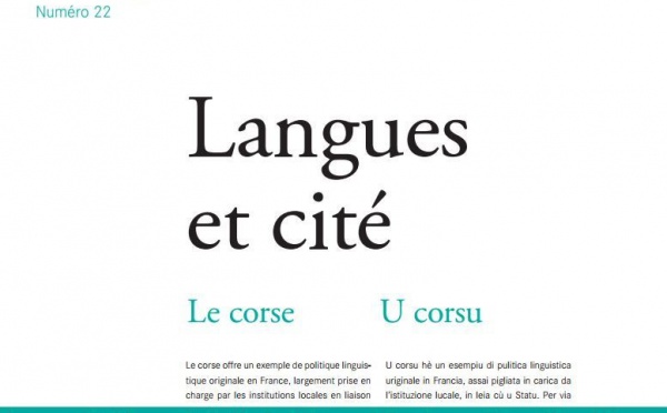 Publicazione di "Langues et cité"  nant'à a lingua corsa